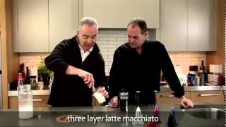 aerolatte  milk frother makes three layer caffè latte macchiato [upl. by Eisdnyl879]