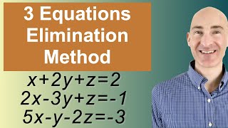 Solving Systems of 3 Equations Elimination [upl. by Abigael]