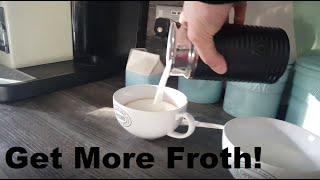 How to Get More Froth from Your Nespresso Coffee Aeroccino  Nespresso tips and help [upl. by Jaime]